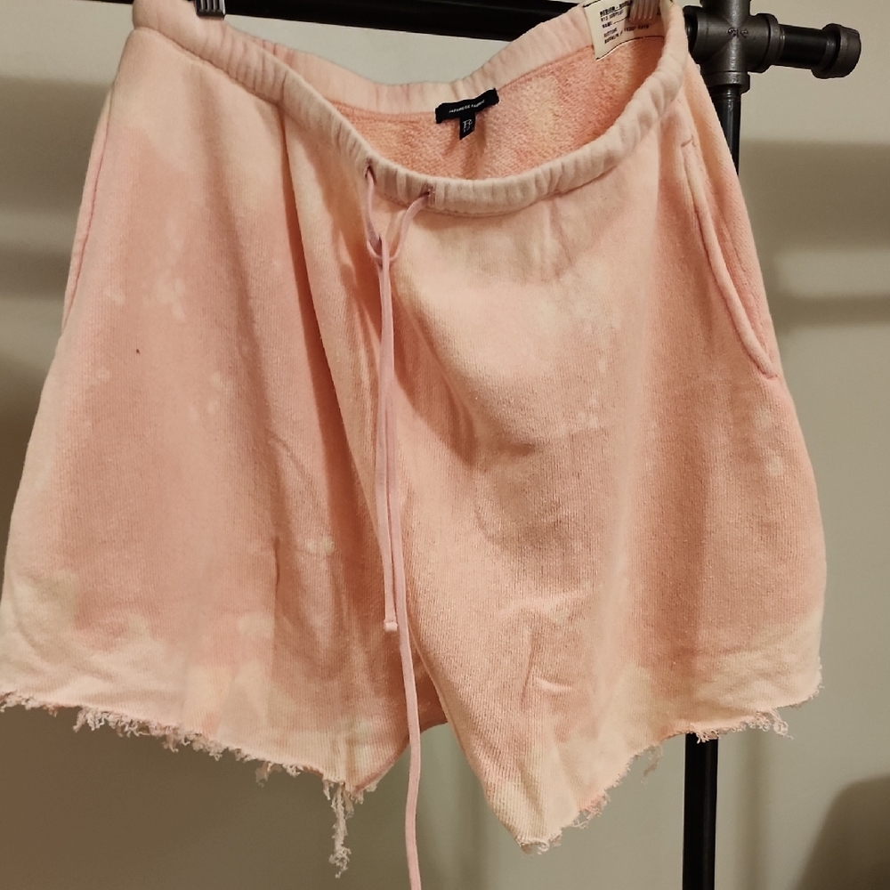 R13 Pink Bleached Drop Crotch Women's Shorts